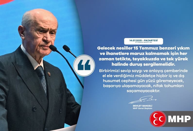 MHP Antalya İl Başkanlığı'ndan 15 Temmuz Uyarısı: Gelecek Nesiller Teyakkuzda Olmalı