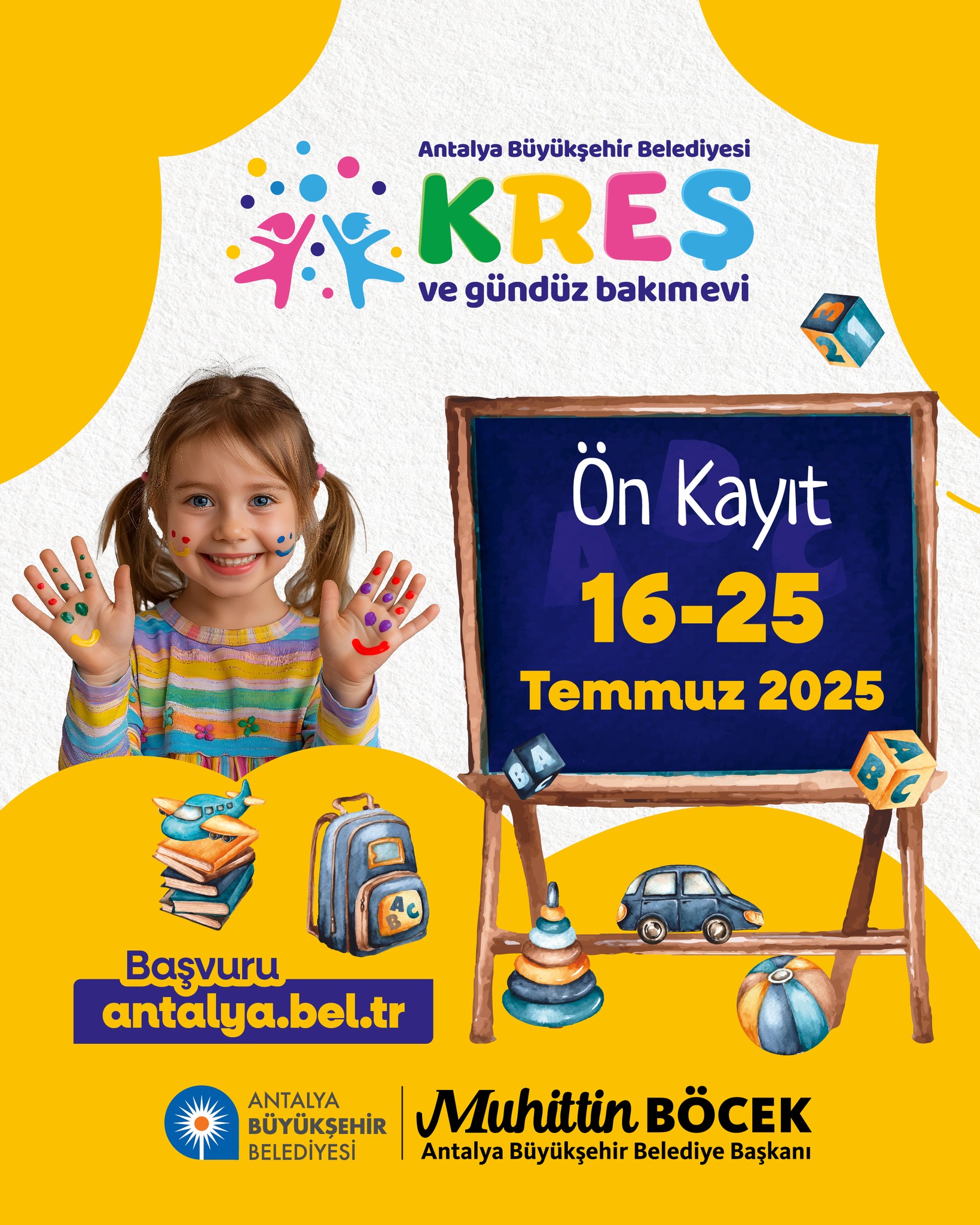 Antalya Büyükşehir Belediyesi Kreş ve Gündüz Bakımevi Ön Kayıtları Başlıyor