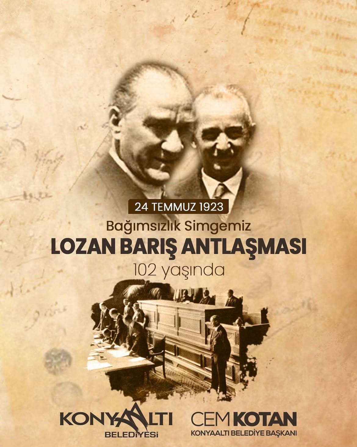 Lozan Barış Antlaşması'nın 102. Yıl Dönümünde Anma Töreni