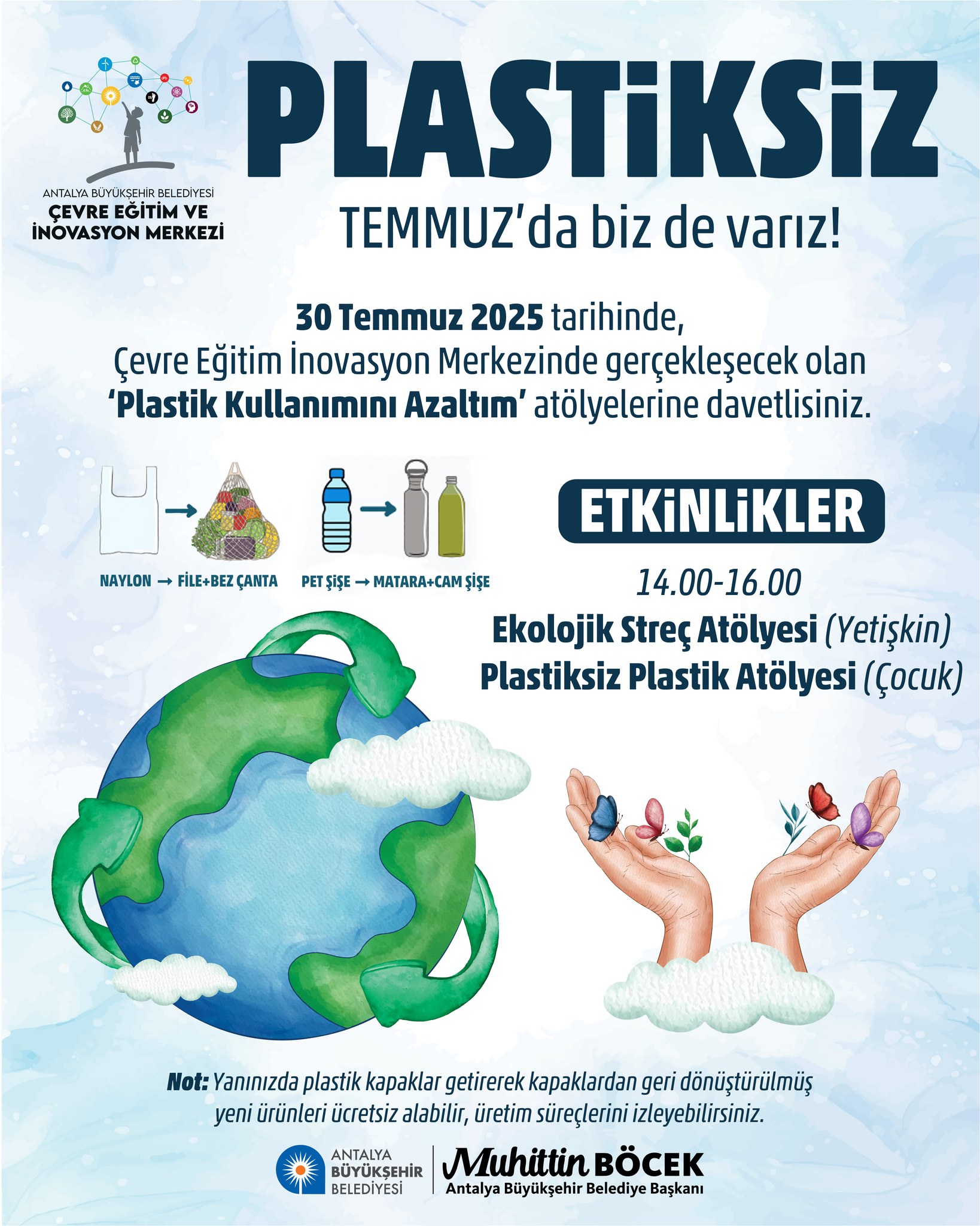 Antalya, Plastiksiz Temmuz Etkinlikleriyle Çevre Bilincini Artırıyor