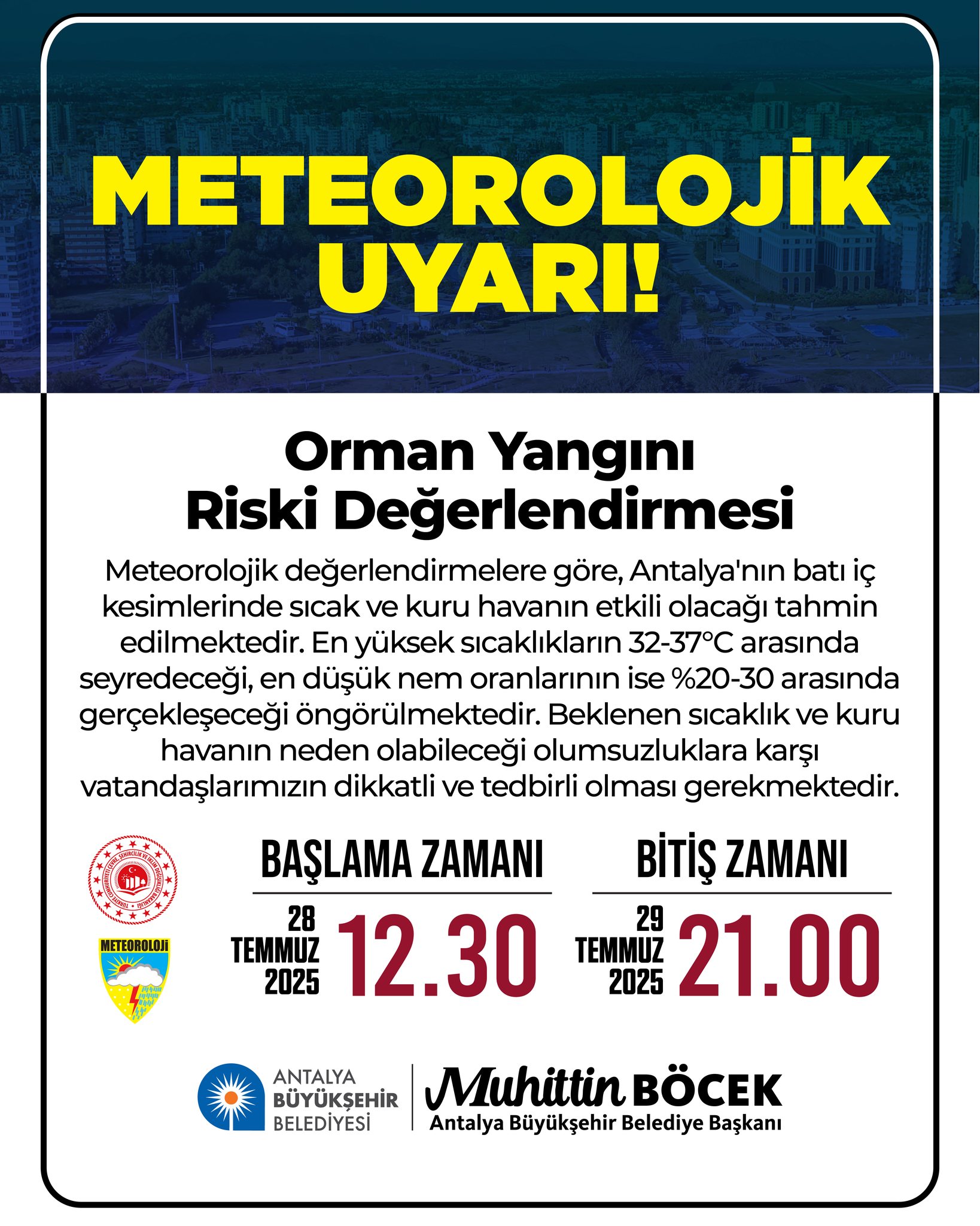 Antalya'da Meteorolojik Uyarı: Şiddetli Yağışlara Dikkat!
