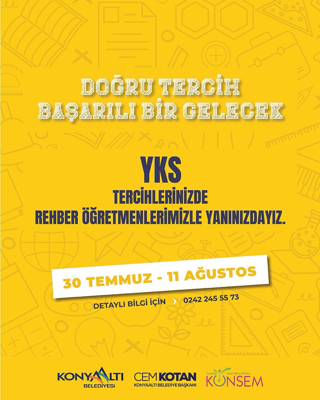 Antalya Konaklı Belediyesi Gençlere YKS Tercih Desteği Veriyor