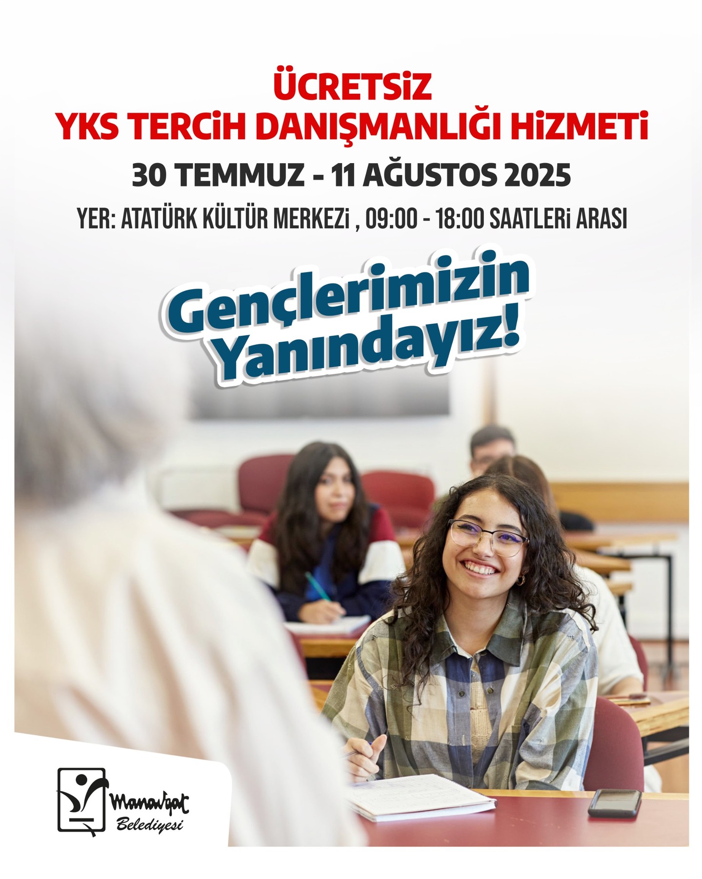 Manavgat Belediyesi Gençlere YKS Destek Veriyor