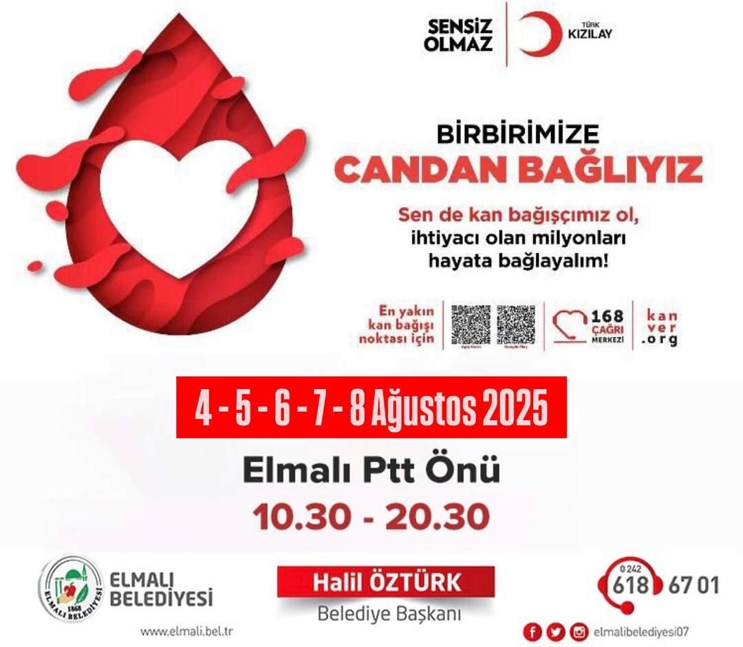 Elmalı'da Kan Bağışı Kampanyasıyla Umut Olun