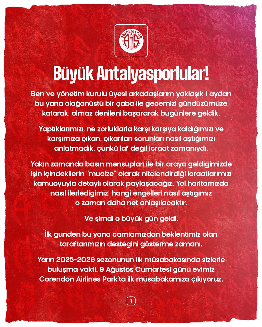 Antalyaspor, Yeni Sezonu Coşkuyla Başlıyor: Taraftarın Desteğiyle Başarıya Yönelik!