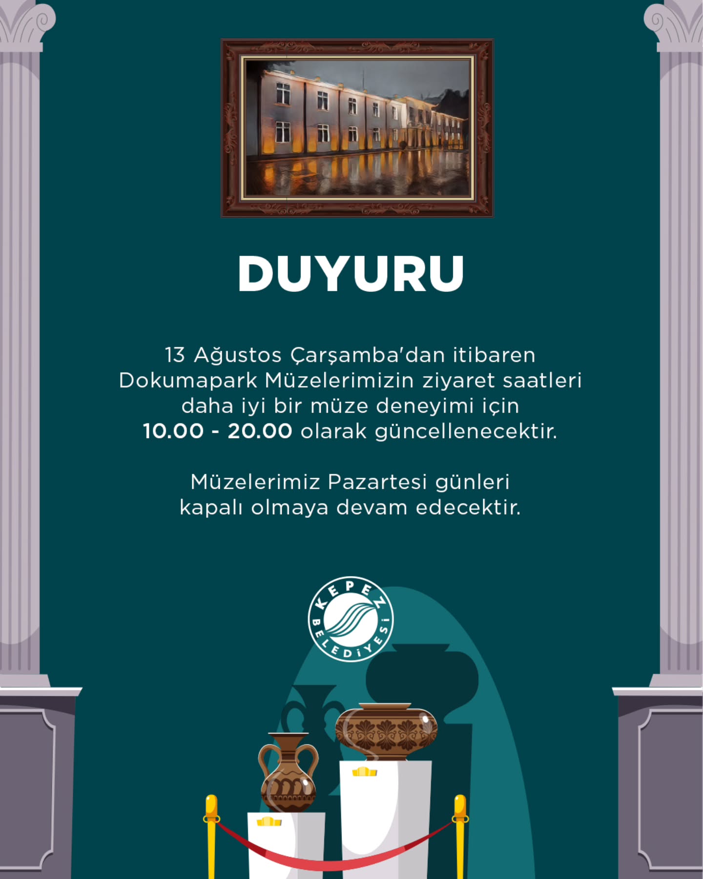 Antalya Kepez Belediyesi Müzelerindeki Ziyaret Saatleri Güncellendi