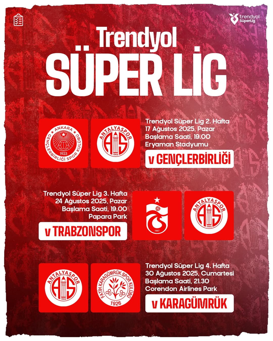 Antalya Spor FK, Süper Lig'de Önümüzdeki 3 Maça Hazırlanıyor