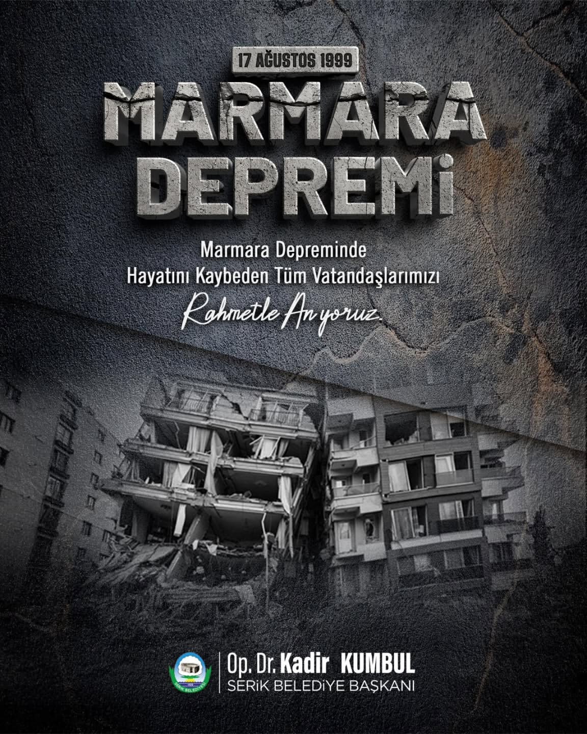 Marmara Depremi'nde Hayatını Kaybedenler Anıldı