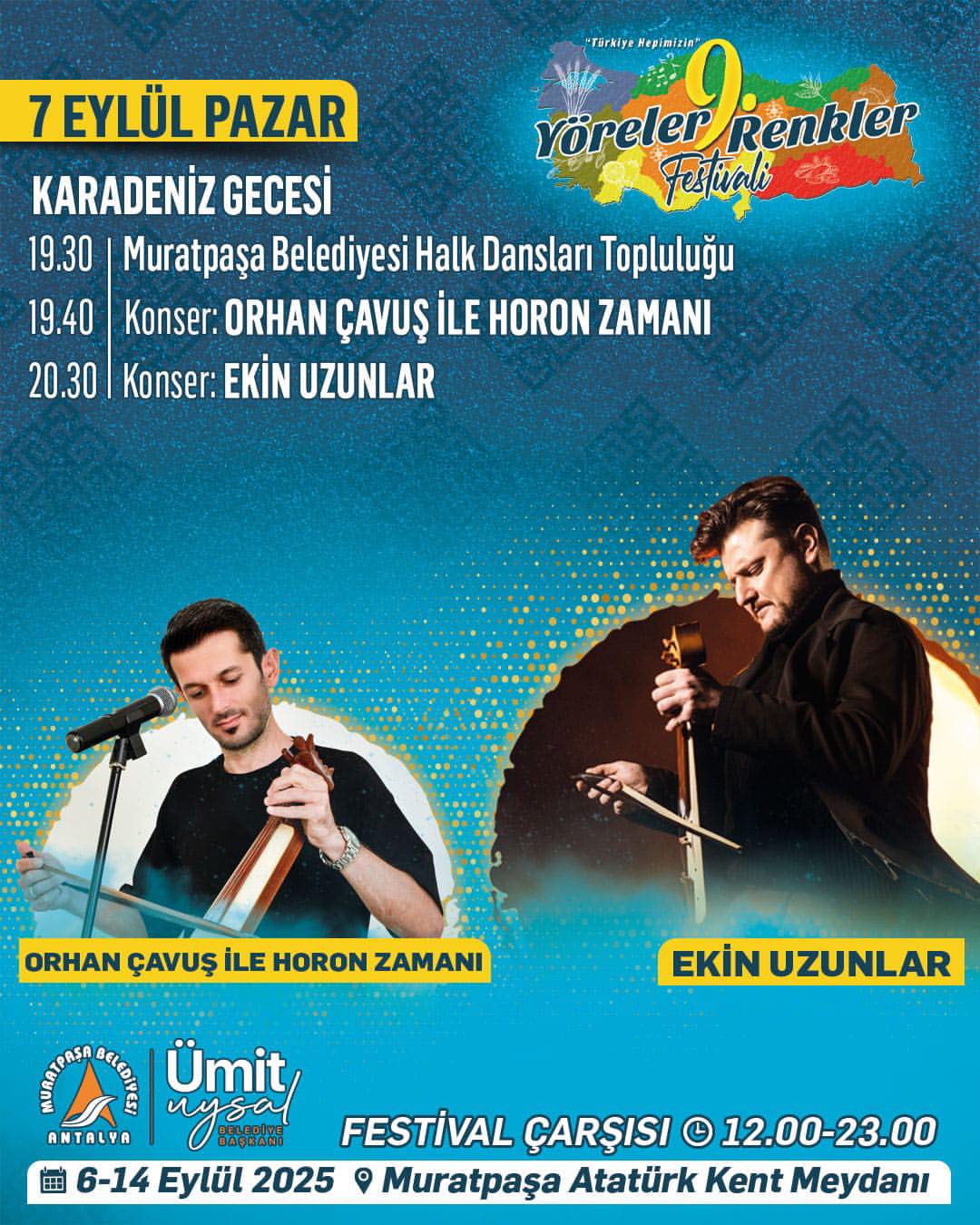 Antalya Muratpaşa'da 9 Yöreler Renkler Festivali Coşkusu Başladı