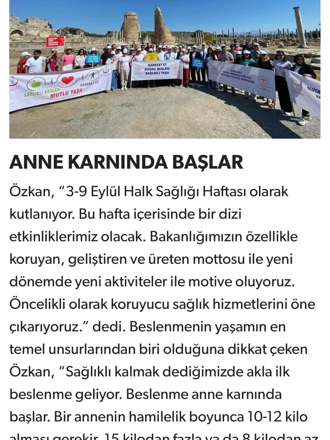 Antalya'da Tarihi Taş Yollarda Sağlık Yürüyüşü Gerçekleştirildi