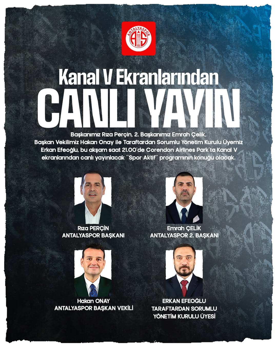 Antalya Spor FK Yönetimi Canlı Yayında