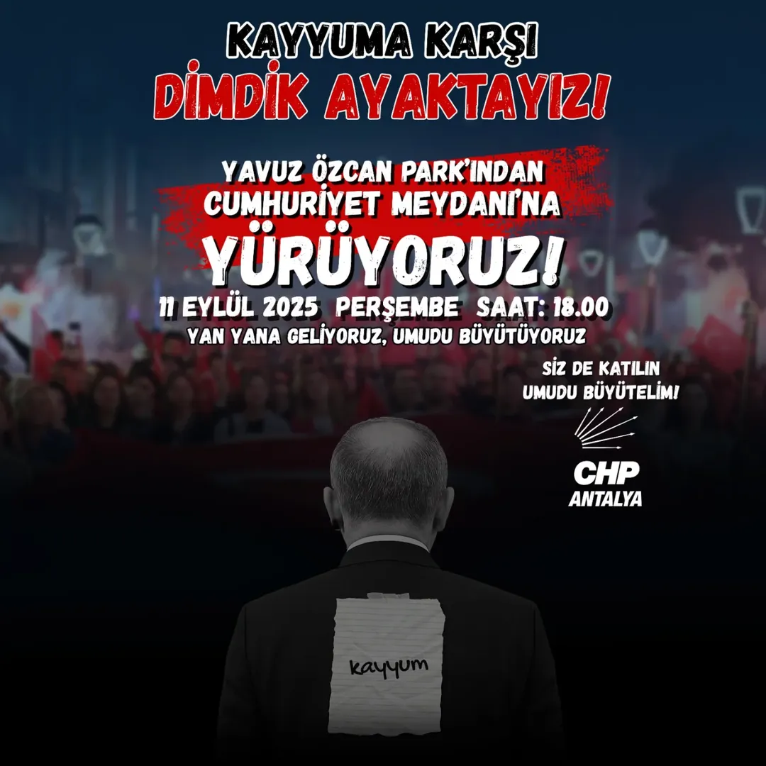 Antalya'da Kayyum Kararına Karşı Yürüyüş Düzenlenecek