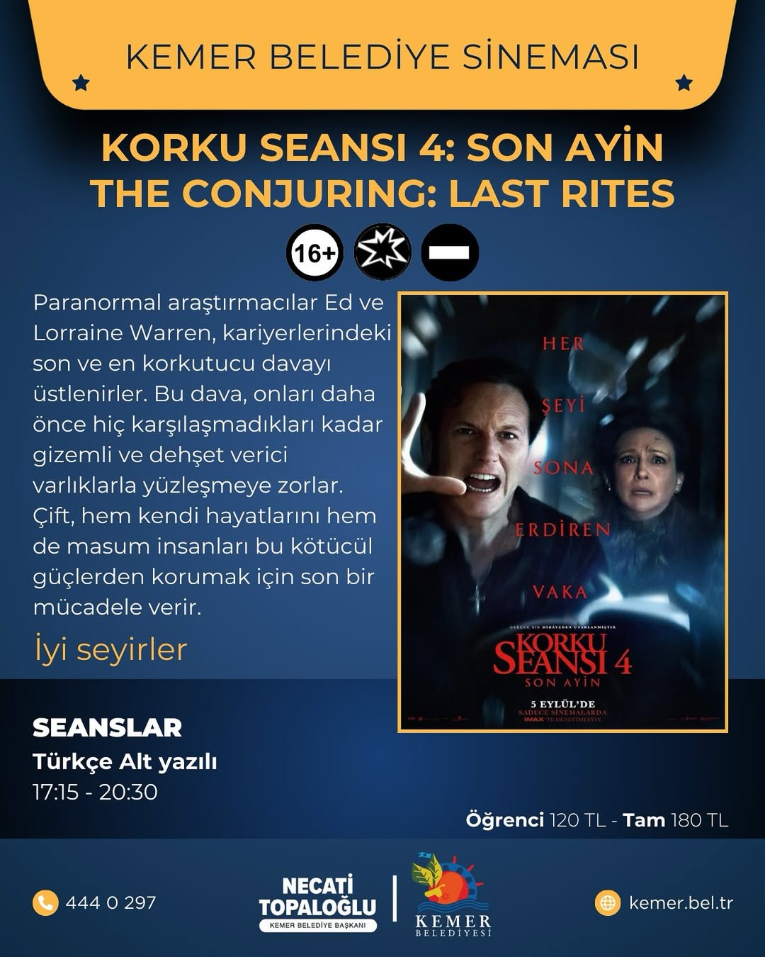 Antalya Kemer'de Korku Seansı 4 Gösterimleri Başladı