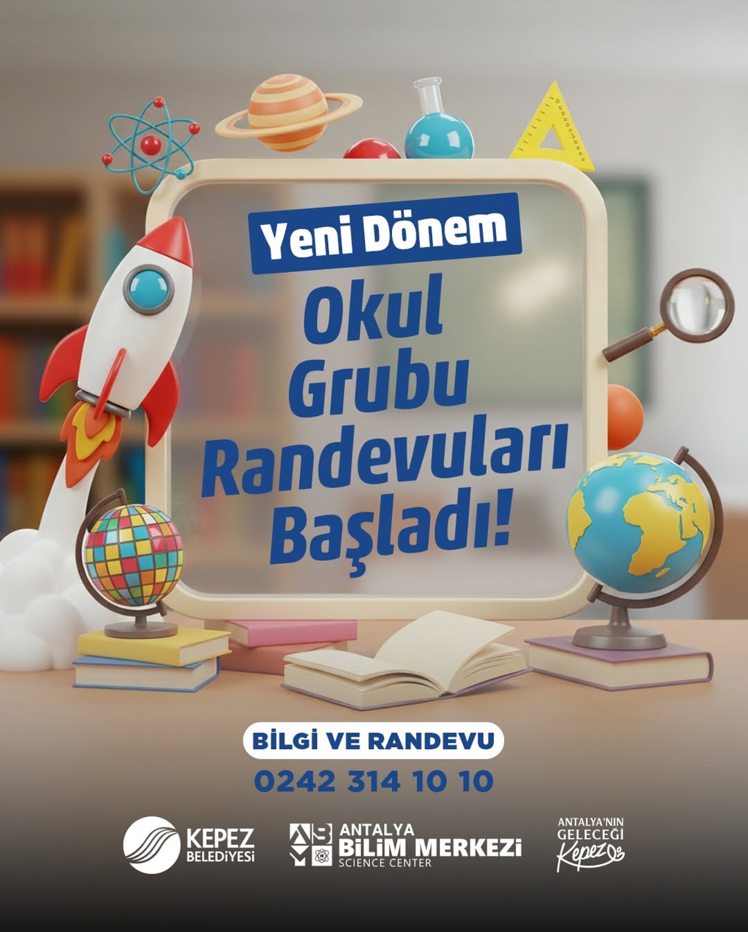 Antalya Bilim Merkezi'nde Yeni Dönem Okul Grupları Randevuları Başladı