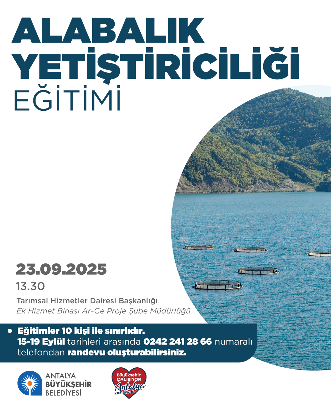 Antalya Büyükşehir Belediyesi Üreticilere Alabalık Yetiştiriciliği Eğitimi Düzenliyor