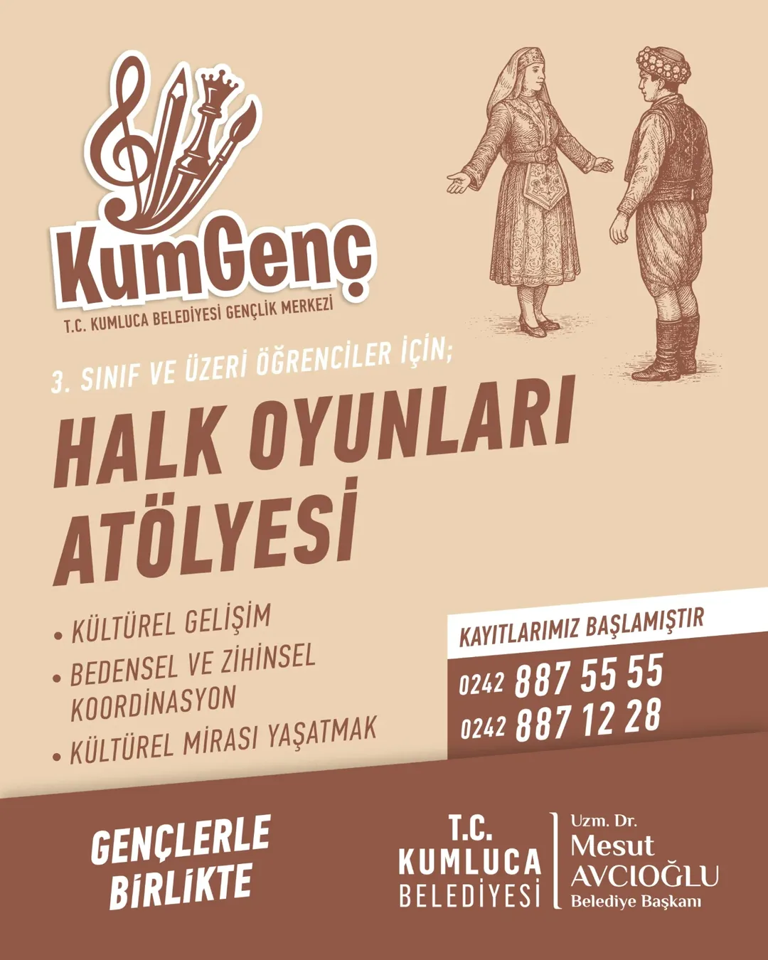 Antalya Kumluca Belediyesi'nden Gençler İçin Halk Oyunları Atölyesi