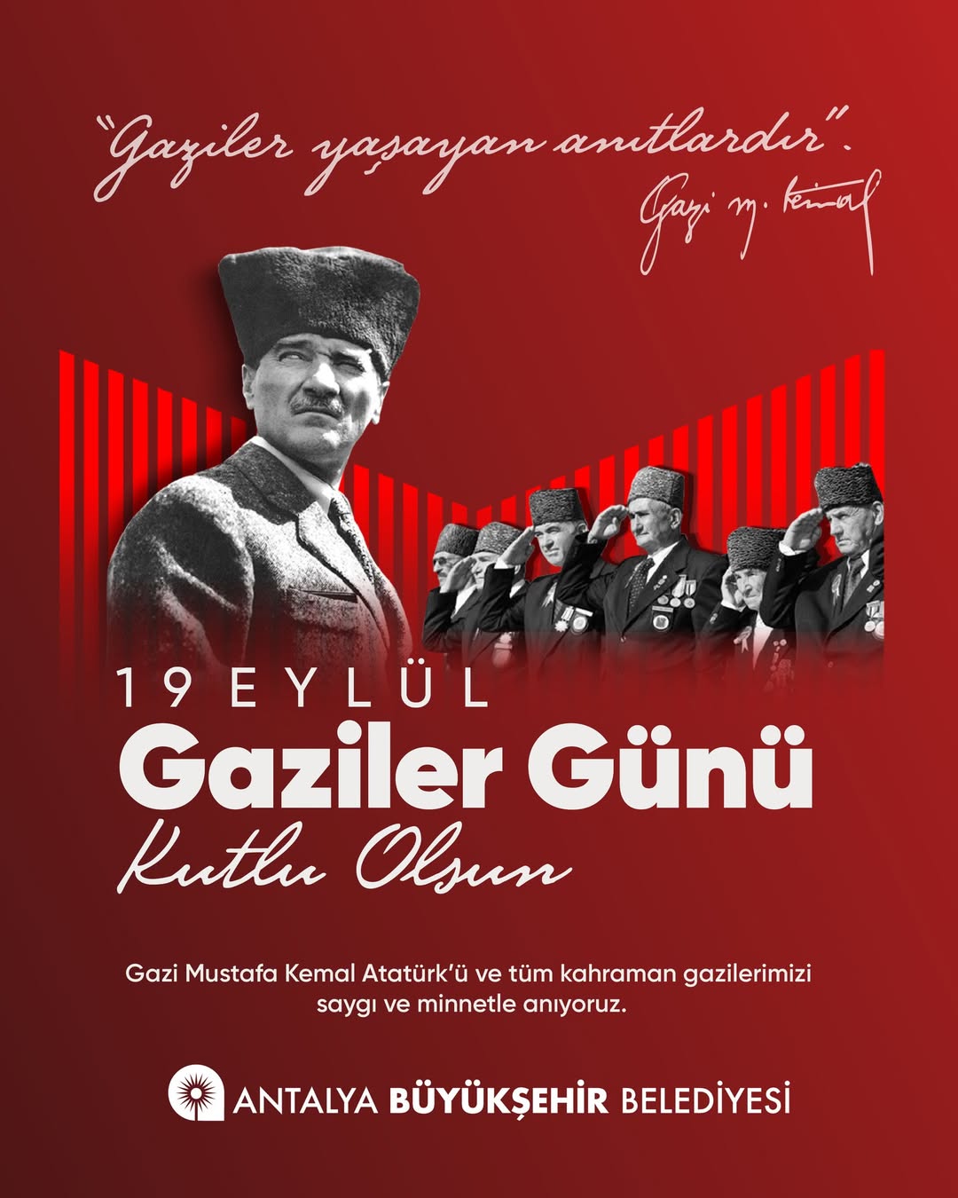Antalya'da Gaziler Günü Coşkuyla Kutlandı