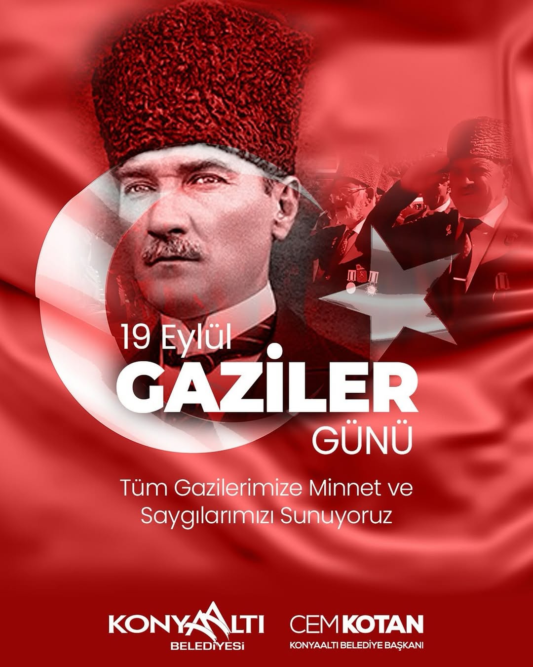 Antalya Konyaaltı Belediyesi'nden Gaziler Günü Mesajı