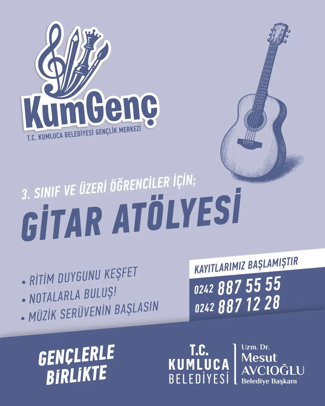 Antalya Kumluca Belediyesi'nde Gitar Atölyesi Kayıtları Başladı