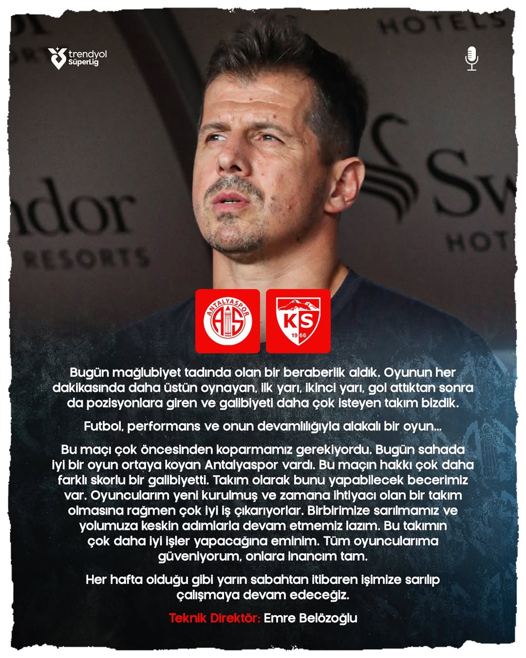 Emre Belözoğlu Kayserispor Maçı Sonrası Açıklamalar Yaptı