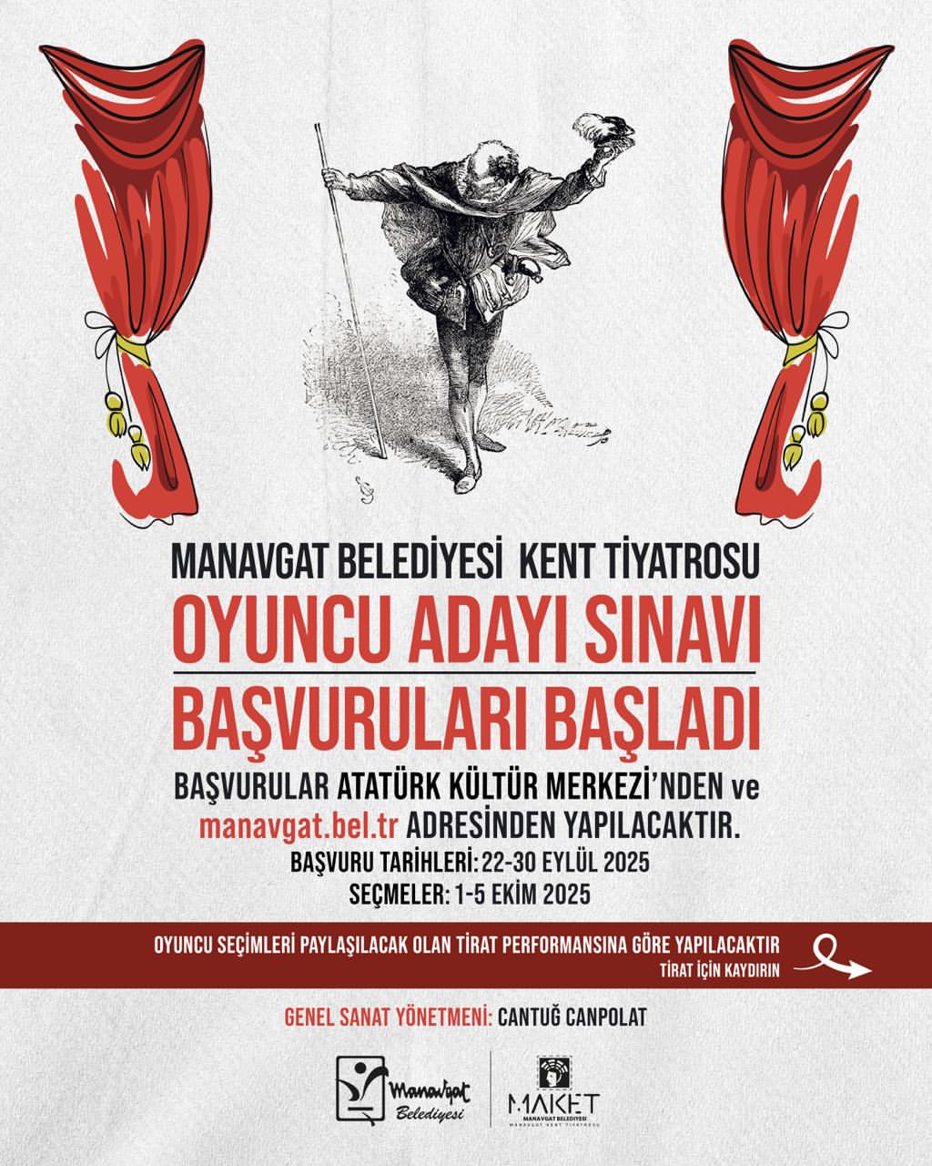 Manavgat Belediyesi Kent Tiyatrosu Oyuncu Adayı Başvuruları Başladı