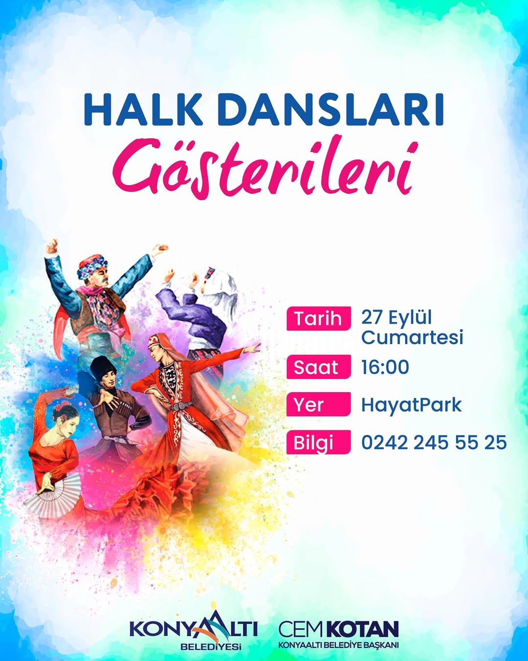 Konyaaltı Belediyesi Halk Oyunları Gösterisi HayatPark'ta Düzenlenecek