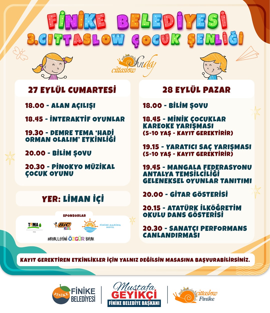 Finike'de Çocuklar İçin Şenlik Başlıyor: Eğlence ve Renkli Anlar!