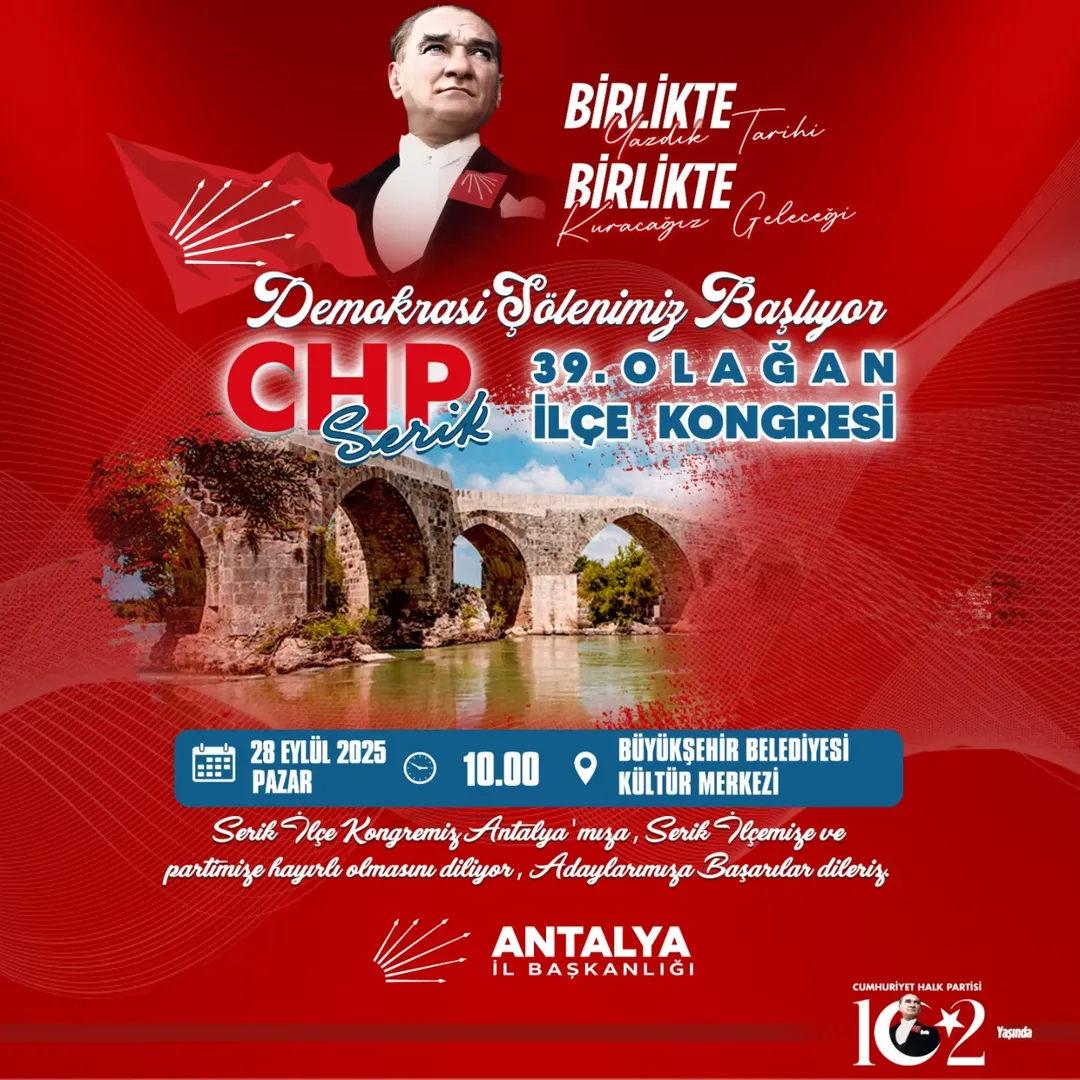 CHP Antalya'da Serik İlçe Kongresi: Yeni Lider Bekleyişi