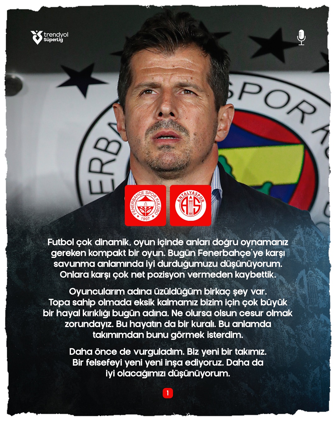 Emre Belözoğlu, Fenerbahçe Maçı Sonrası Açıklamalarda Bulundu