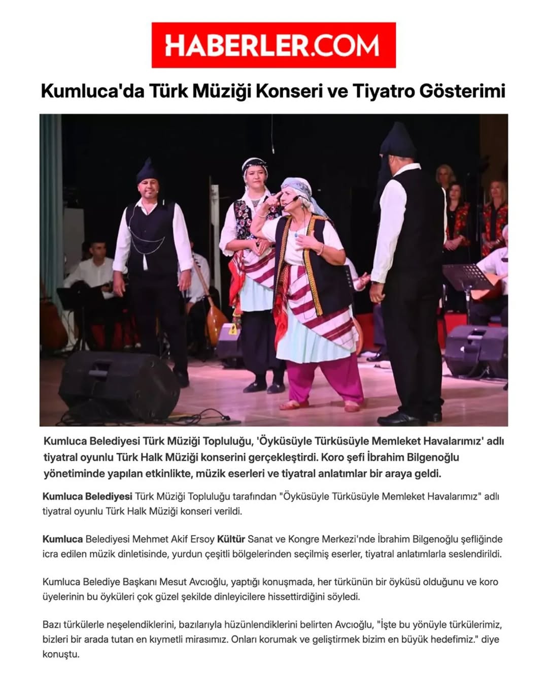Kumluca Belediyesi Türk Müziği Topluluğu, 