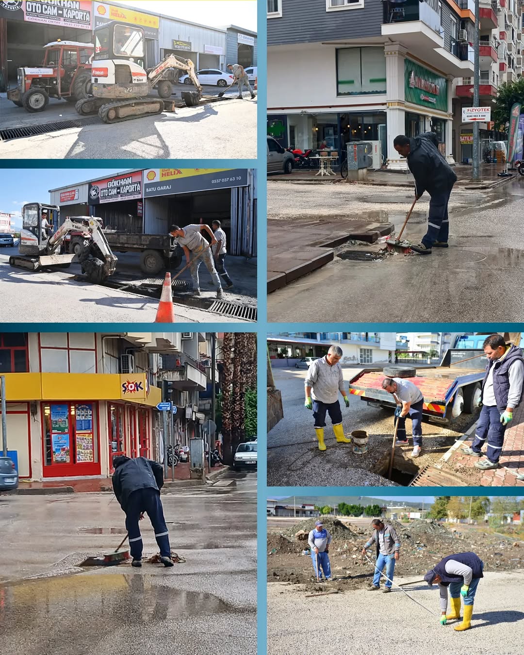Antalya Kumluca'da Yağmur Suyu Drenaj Hattı Temizlik Çalışmaları Sürüyor