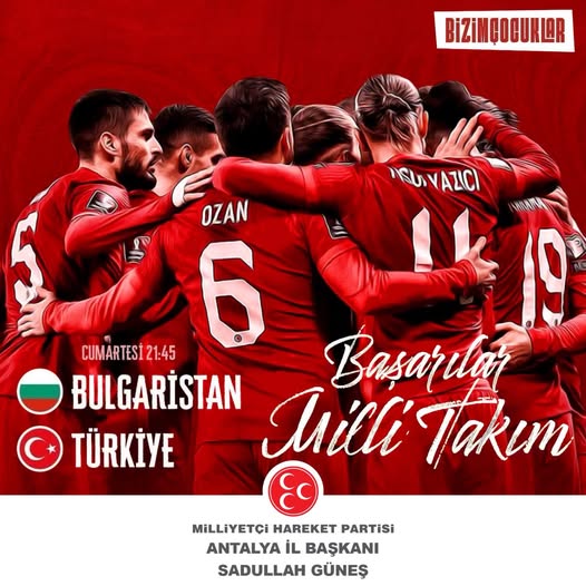 MHP Antalya İl Başkanı Güneş, A Milli Takım'a Başarı Mesajı Yayımladı