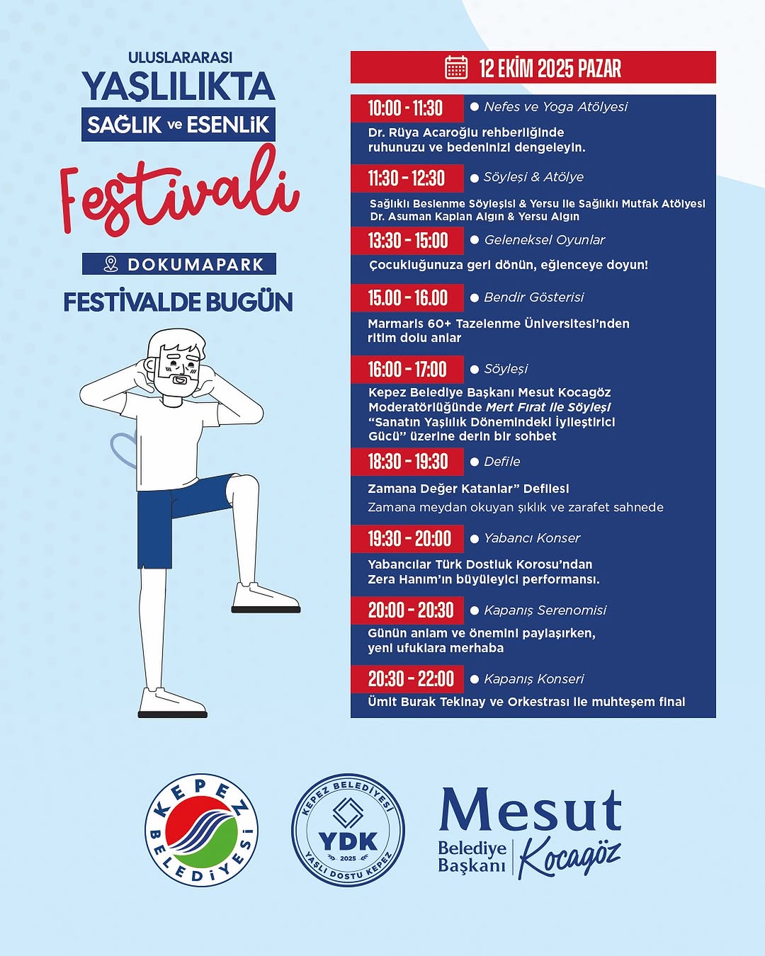 Uluslararası Yaşlılıkta Sağlık ve Esenlik Festivali Dokumapark'ta Coşkuyla Sürüyor