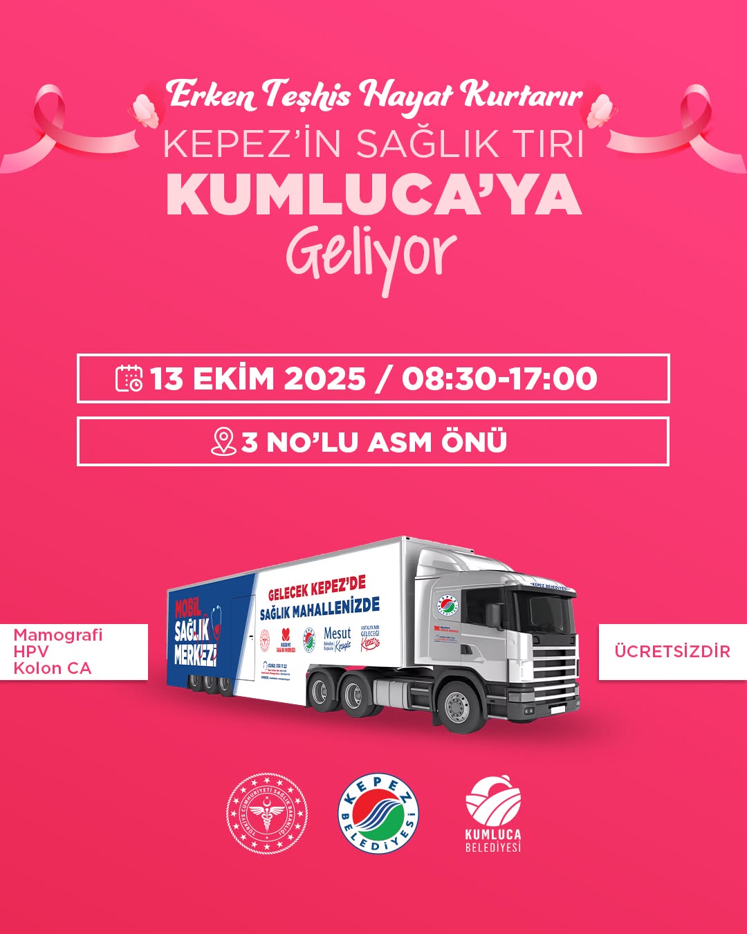 Antalya Kepez'de Ücretsiz Kanser Taramaları Başlıyor