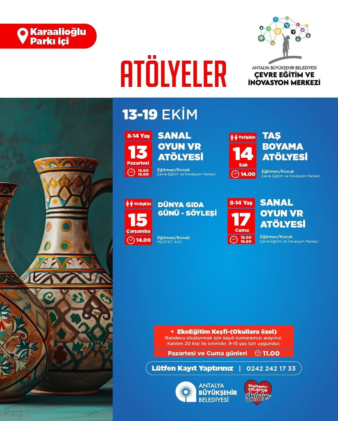 Antalya'da Çevre Dostu Atölyeler: 13-19 Ekim'de Ücretsiz Etkinlikler