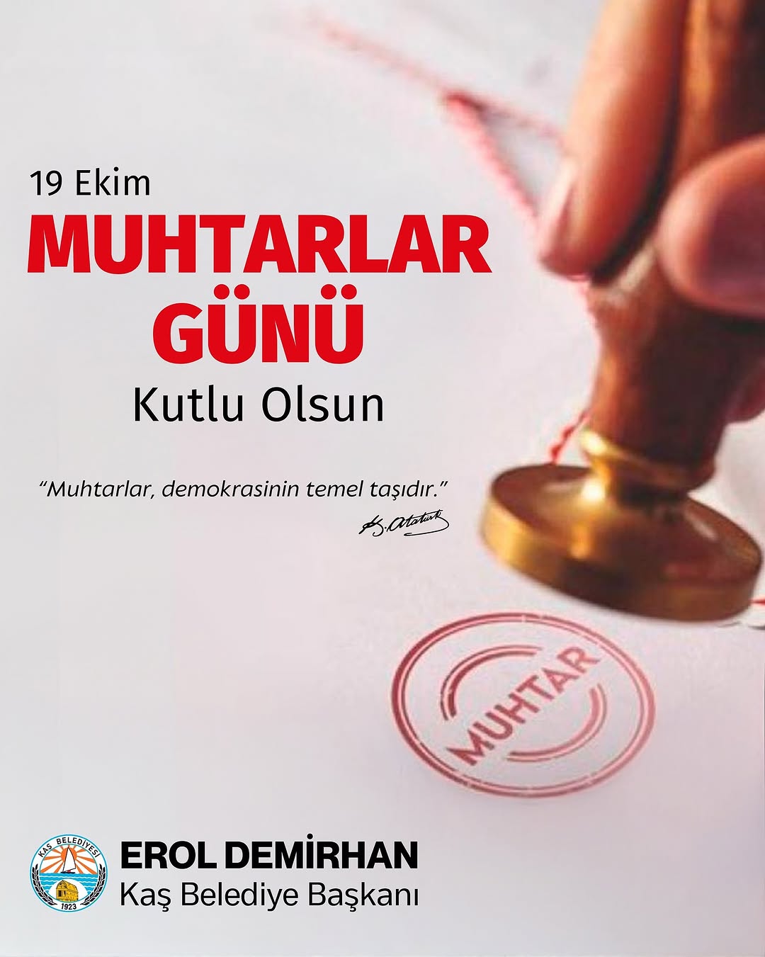 Kaş Belediyesi, 54 Mahallenin Muhtarlarını Muhtarlar Günü'nde Kutladı