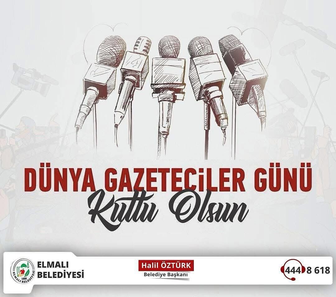 Elmalı Belediyesi'nden 21 Ekim Dünya Gazeteciler Günü Mesajı