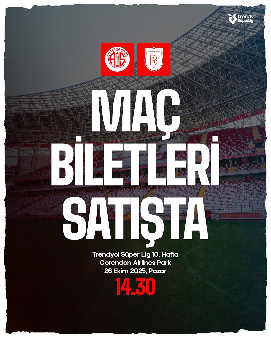 Antalyaspor, Başakşehir Maçı Biletleri Satışa Çıktı