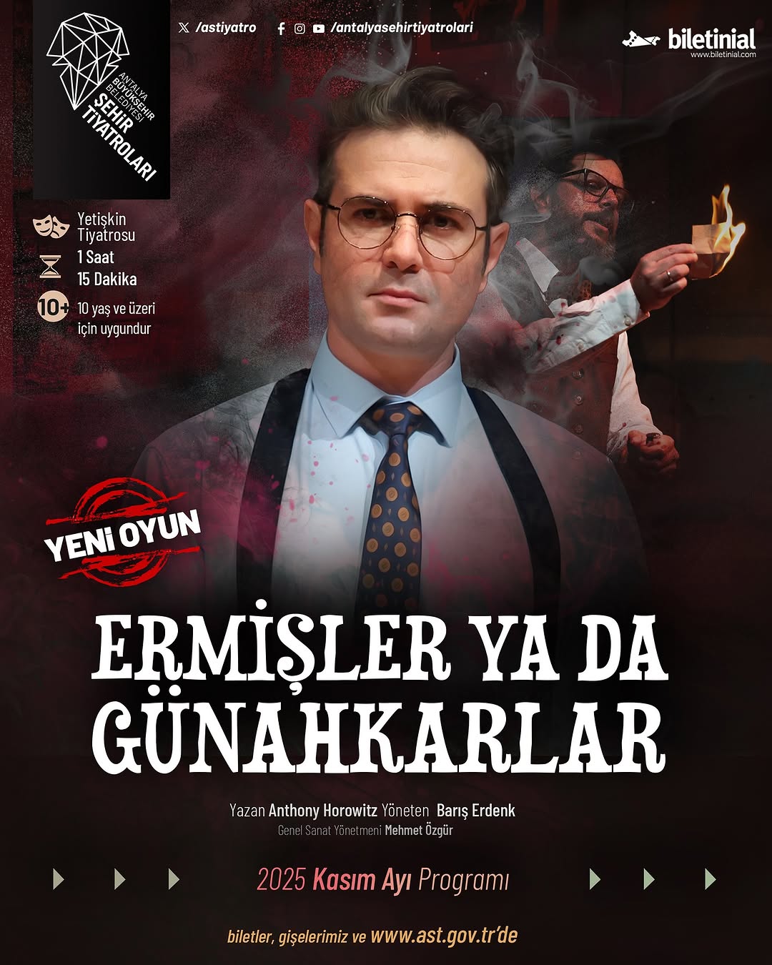 Antalya Şehir Tiyatroları'ndan Yeni Oyun: Ermişler Ya Da Günahkarlar Kasım'da Seyirciyle Buluşuyor