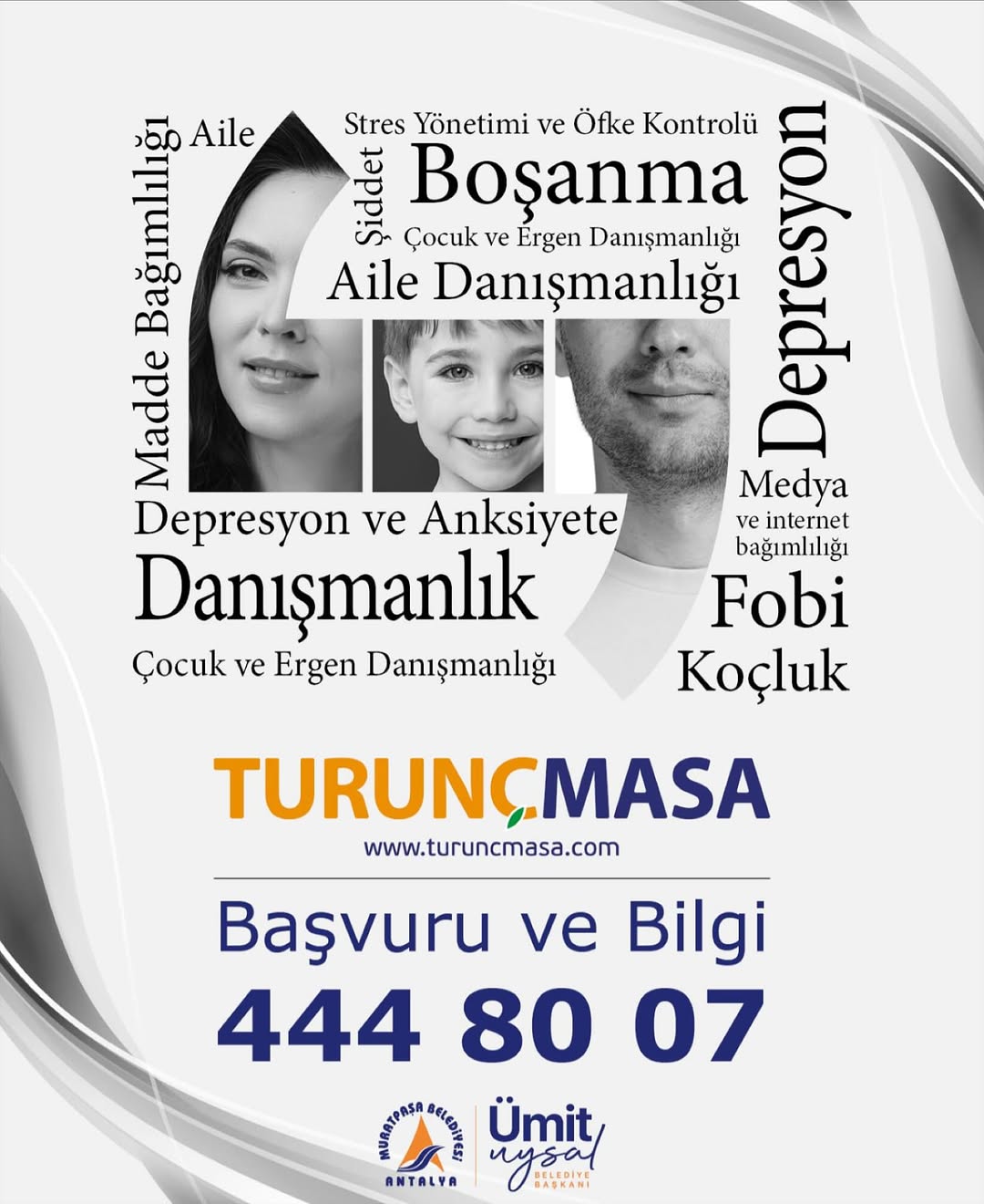 Antalya Muratpaşa'da Aile ve Bireyler İçin Ücretsiz Psikolojik Destek Hizmeti