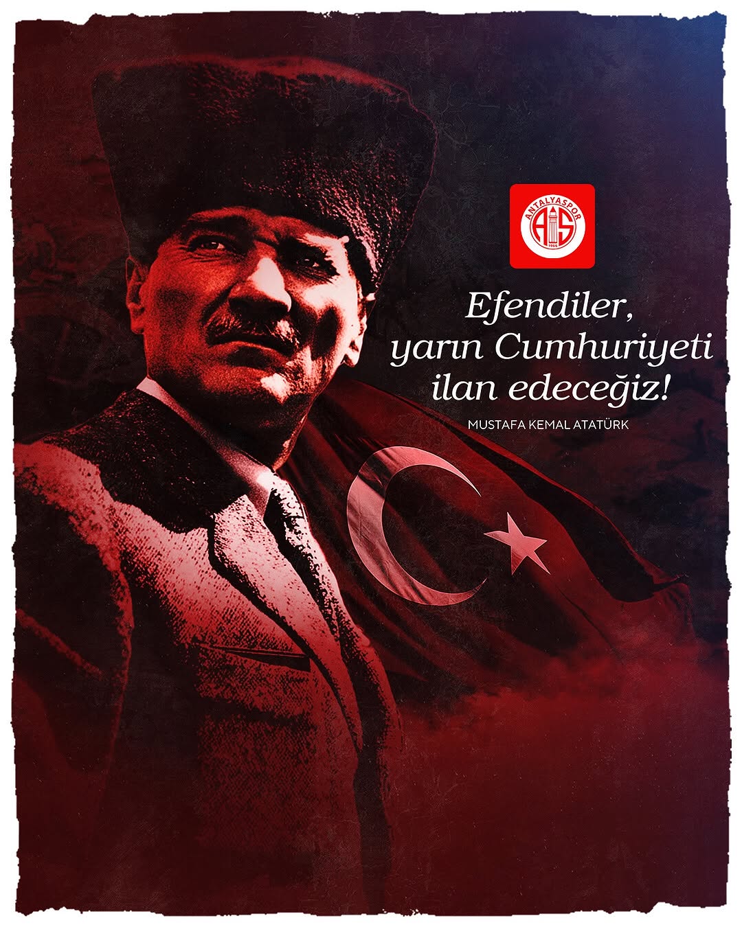 Antalya Spor FK'dan Cumhuriyet'in İlanının 100. Yılına Özel Anlamlı Paylaşım