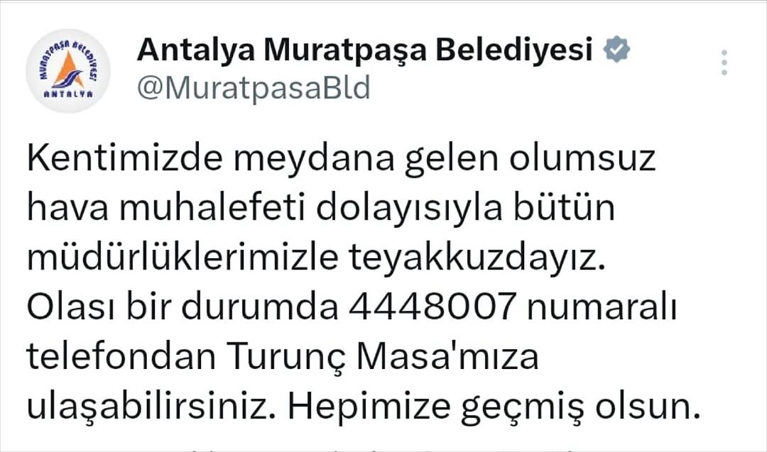 Antalya Muratpaşa'da Hava Muhalefetine Karşı Teyakkuz Halinde